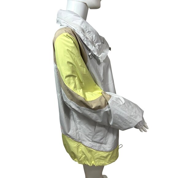 Adidas Stella McCartney Track Top S Oversized Grey Yellow Tan Zip Drawcords Logo - Picture 13 of 16